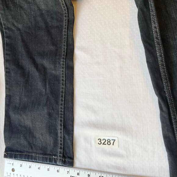 RSQ Men Slim Slouch Jeans size 34x30 Dark Blue Mid Rise Stretch - Picture 6 of 10